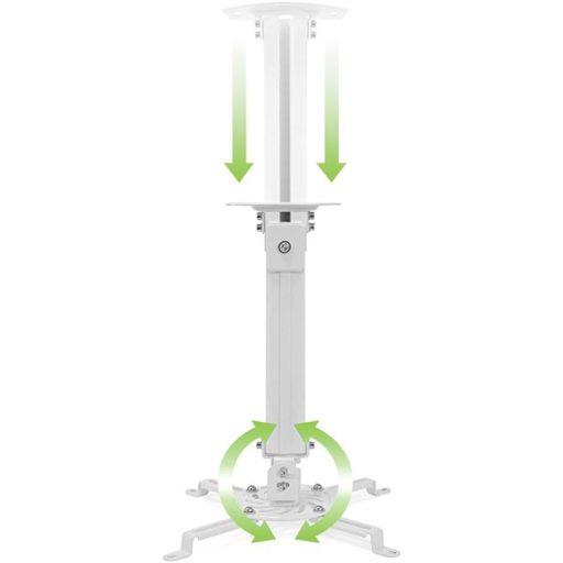 TECHLY ICA-PM 18S univerzális mennyezeti projektor konzol, 38-58 cm, ezüst
