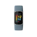 FITBIT Charge 5 Aktivitásmérő fitnesz karkötő (Steel Blue / Platinum Stainless Steel)