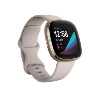   FITBIT Sense okosóra (Lunar White / Soft Gold Stainless Steel)