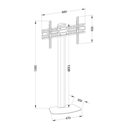 TECHLY ICA-TR27 fix padlóállvány 32-55" LCD kijelzőhöz