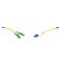LINKEASY E2000 kompatibilis duplex patch kábel  2xLSH/APC + 2xLC/UPC csatlakozóval, 3mm, 9/125 LSZH,5 m