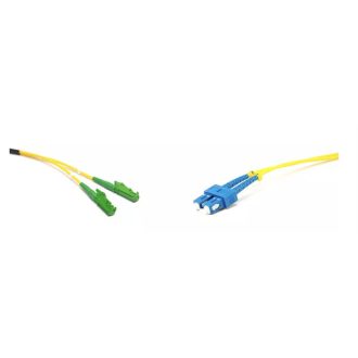   LINKEASY E2000 kompatibilis duplex patch kábel  2xLSH/APC + 2xSC/UPC csatlakozóval, 3mm, 9/125 LSZH, 1 m