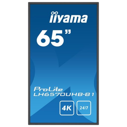 iiyama Prolite 24/7 IPS LFD 64.5" LH6570UHB-B1, 3840x2160, 16:9, 700cd/m2, 8ms, HDMI/USB/RS232/LAN, pivot