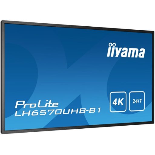 iiyama Prolite 24/7 IPS LFD 64.5" LH6570UHB-B1, 3840x2160, 16:9, 700cd/m2, 8ms, HDMI/USB/RS232/LAN, pivot