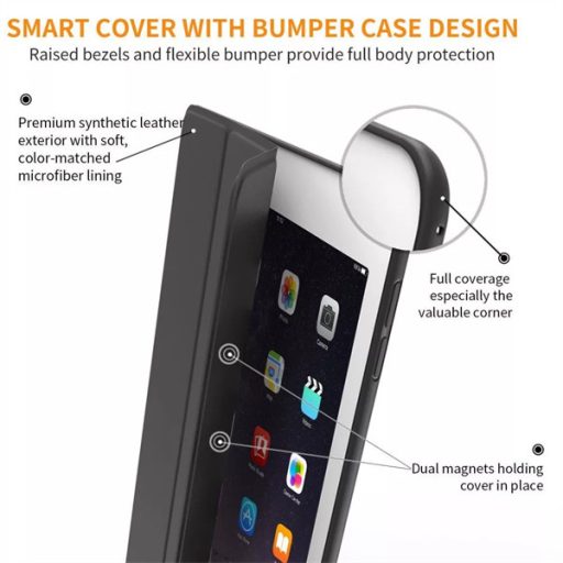 TECH-PROTECT APPLE IPAD 9.7 (2017/2018) TABLET TOK (SMART CASE) ON/OFF FUNKCIÓVAL - BLACK (ECO CSOMAGOLÁS)