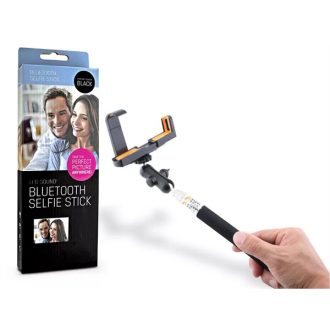   LED SOUND SELFIE HOLDER BLUETOOTHOS SZELFI BOT EXPONÁLÓ GOMBBAL - FEKETE