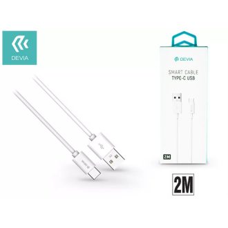   DEVIA USB - USB TYPE-C ADAT- ÉS TÖLTŐKÁBEL 2 M-ES VEZETÉKKEL - SMART USB TYPE-C 2.0 CABLE - WHITE