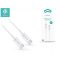 DEVIA USB TYPE-C - USB TYPE-C ADAT- ÉS TÖLTŐKÁBEL 1 M-ES VEZETÉKKEL - SMART PD CABLE FOR TYPE-C - 3A - WHITE