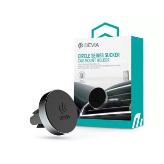   DEVIA UNIVERZÁLIS SZELLŐZŐRÁCSBA ILLESZTHETŐ MÁGNESES AUTÓS TARTÓ - CIRCLESERIES SUCKER CAR MOUNT HOLDER - SZÜRKE/FEKETE