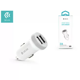 Devia Smart Series 15W 2xUSB autós töltő adapter - fehér