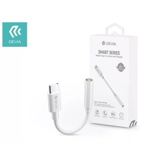   DEVIA TYPE-C - 3,5 MM JACK AUDIO ADAPTER - DEVIA SMART SERIES ADAPTER TYPE-C TO 3.5 MM WITH CHARGING - FEHÉR