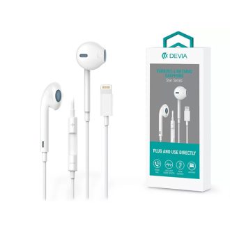   DEVIA UNIVERZÁLIS SZTEREÓ FELVEVŐS FÜLHALLGATÓ - LIGHTNING - STAR SERIES EARBUDS LIGHTNING EARPHONE - FEHÉR