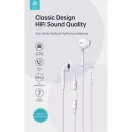 DEVIA UNIVERZÁLIS SZTEREÓ FELVEVŐS FÜLHALLGATÓ - LIGHTNING - STAR SERIES EARBUDS LIGHTNING EARPHONE - FEHÉR