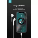 DEVIA UNIVERZÁLIS SZTEREÓ FELVEVŐS FÜLHALLGATÓ - LIGHTNING - STAR SERIES EARBUDS LIGHTNING EARPHONE - FEHÉR