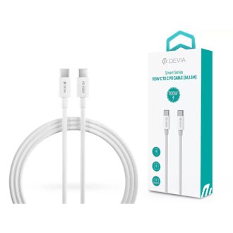   DEVIA USB TYPE-C - USB TYPE-C ADAT- ÉS TÖLTŐKÁBEL 1,5 M-ES VEZETÉKKEL - SMART SERIES 100W C TO C PD CABLE - 100W - FEHÉR
