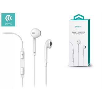  DEVIA UNIVERZÁLIS SZTEREÓ FELVEVŐS FÜLHALLGATÓ - 3,5 MM JACK - SMART EARPODS - WHITE