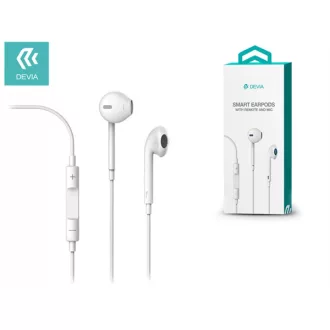   DEVIA UNIVERZÁLIS SZTEREÓ FELVEVŐS FÜLHALLGATÓ - 3,5 MM JACK - SMART EARPODS - WHITE