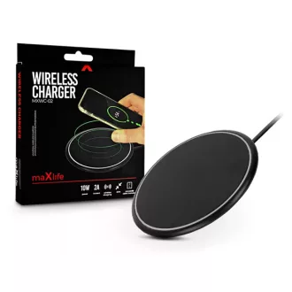   MAXLIFE QI UNIVERZÁLIS VEZETÉK NÉLKÜLI TÖLTŐ ÁLLOMÁS - 5V/2A - 10 W, FEKETE