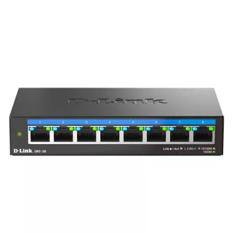   D-LINK Switch 8x2.5Gbps Multi-Gigabit Fémházas Asztali, DMS-108/E