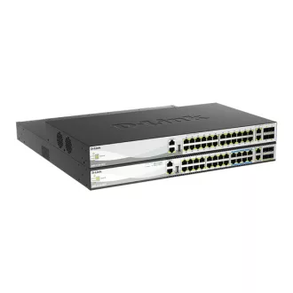   D-LINK Switch 16x2.5Gbps(16xPOE) + 8xG5GBASE-T(POE++) + 4x10G SFP Menedzselhető Rackes, DMS-3130-30PS/E