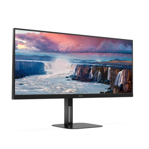 AOC VA monitor 34" U34V5C/BK, 3440x1440, 21:9, 300cd/m2, 1ms, HDMI/DisplayPort/USB-C/4xUSB, hangszóró