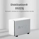 SYNOLOGY NAS 2 fiókos DS223j Realtek RTD1619B 4x1,7GHz, 1GB DDR4, 1x1GbE, 2xUSB3.2Gen1