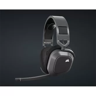   CORSAIR Vezeték Nélküli Headset, HS80 MAX RGB WIRELESS Gaming, Dolby Atmos hangzás, szürke