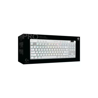   LOGITECH Billentyűzet - G Pro Lightspeed RGB Mechanikus Gaming Vezetékes TKL (Tactile) UK, Fehér