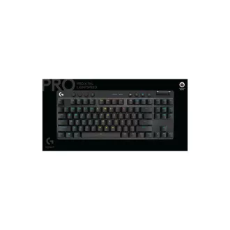   LOGITECH Billentyűzet - G Pro Lightspeed RGB Mechanikus Gaming Vezetékes TKL (Tactile) UK, Fekete