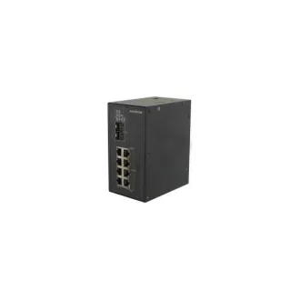   RAISECOM L2 DIN sínes menedzselhető ipari switch, 2xFE/GE SFP + 4xGE RJ45 POE (90W/180W),2xDC