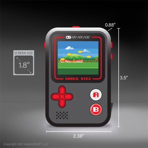 MY ARCADE Játékkonzol Gamer Mini Classic 160in1 Fekete & Piros Hordozható, DGUN-3925