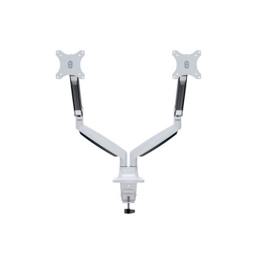 MULTIBRACKETS 2 karos asztali konzol, M Deskmount Gas Spring Dual White (15-27", max.VESA: 100x100 mm, 9 kg)