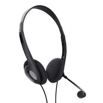   TRUST Basics Fejhallgató mikrofonnal 24659 (Chat headset-Black)