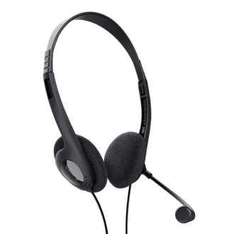   TRUST Basics Fejhallgató mikrofonnal 24659 (Chat headset-Black)