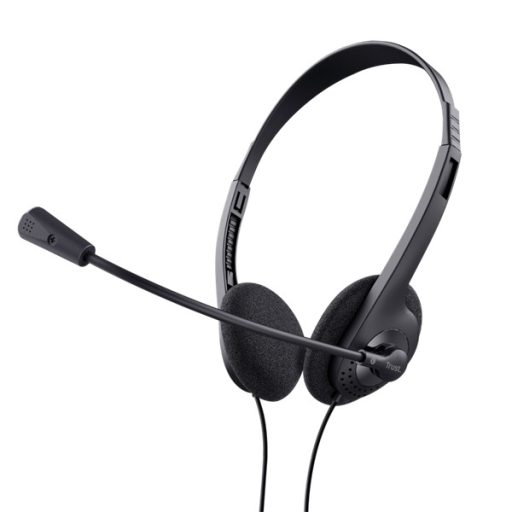 TRUST Basics Fejhallgató mikrofonnal 24659 (Chat headset-Black)
