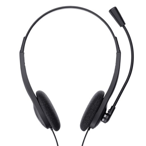 TRUST Basics Fejhallgató mikrofonnal 24659 (Chat headset-Black)