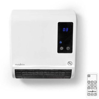   Nedis HTBA20WT fürdőszobai fűtőtest, 2000W, kb. 20m2 -es helyiséghez, 6 programos időzítő, ventilátror funkció