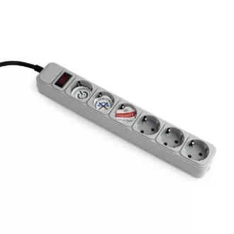 GEMBIRD Túlfeszültségvédő 6x Schuko, 1,8m