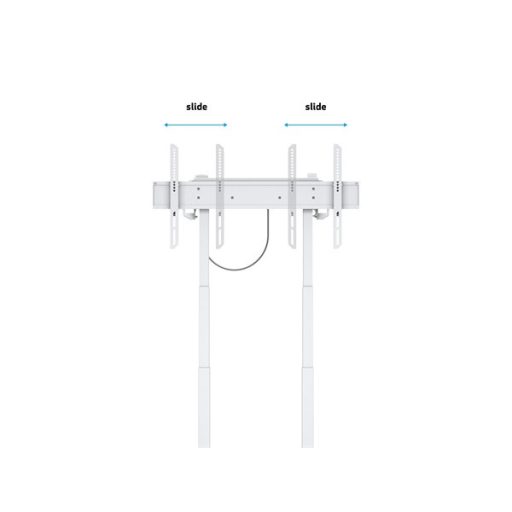 MULTIBRACKETS Gurulós motoros padlóállvány, M Motorized Floorstand 60kg White (37-90", max.VESA: 600x400 mm, 60kg)