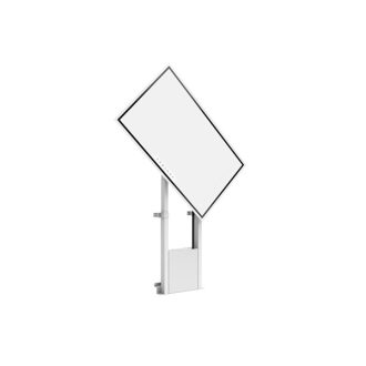   MULTIBRACKETS Motoros padlóállvány, M Motorized Floormount Flip 2 incl cabinet & camerashelf 120kg White (50-95")
