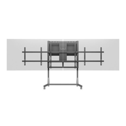 MULTIBRACKETS Gurulós motoros 2 karos padlóállvány, M Motorized Floorstand Dual Screen 160 kg Black SD (max. 2x84")