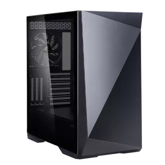   ZALMAN Ház Midi ATX Z9 ICEBERG MS BK Tápegység nélkül, Fekete Üvegfalú