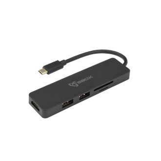   SBOX Dokkoló TCA-51, ADAPTER USB TYPE-C -> HDMI/USB-3.0/SD+TF - 5in1