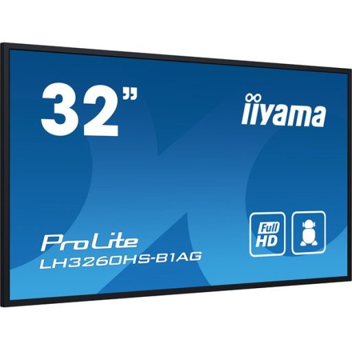 iiyama Prolite LFD, 24/7 VA, 31,5", 1920x1080, 16:9, 500cd, 8ms, HDMI/USB/LAN/Wifi, hangszóró, antiglare
