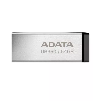 ADATA Pendrive 64GB, UR350 USB 3.2, fémházas, fekete
