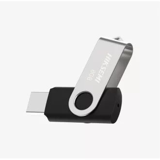   HIKSEMI Pendrive 8GB M200S "Rotary" USB 2.0, Szürke-Fekete, (HIKVISION)