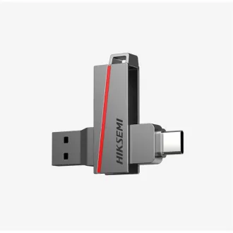   HIKSEMI Pendrive 64GB E307C U3 "Dual Slim" USB 3.2/Type-C, Szürke (HIKVISION)