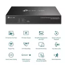 TP-LINK Video Recorder 4 csatornás POE+ + 1x2TB HDD, VIGI NVR1004H-4P-2TB