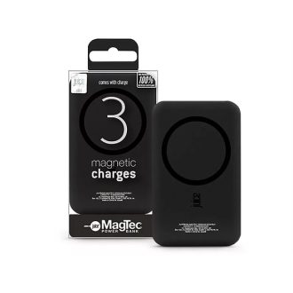   JUICE UNIVERZÁLIS HORDOZHATÓ, ASZTALI AKKUMULÁTOR TÖLTŐ - ECO 3 MAGTEC POWER BANK - USB + TYPE-C - 10.000 MAH - FEKETE