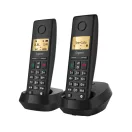GIGASET DECT telefon, PURE 200 Duo, fekete